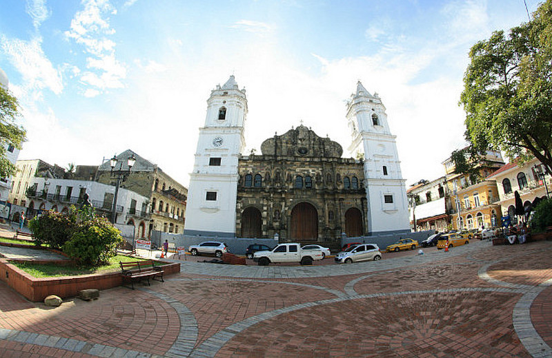 The main square in Panama old quarter