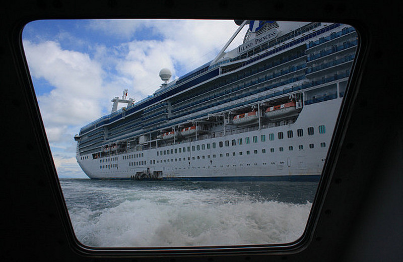 Island Princess from a Tender eye view!