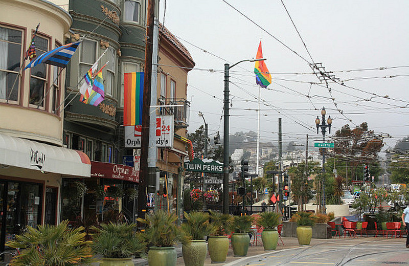 Down town Castro where the rainbow rules supreme!