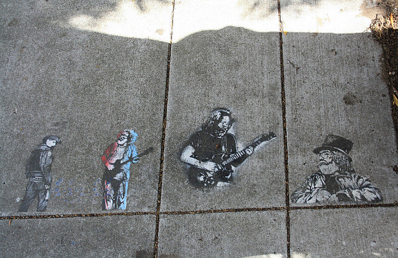 Rock pavement art!
