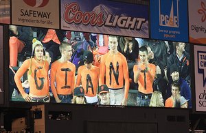 Giant&#39;s fans captured on the big screen