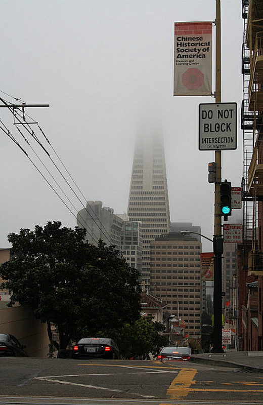The financial district SF, a shrouded pyramid