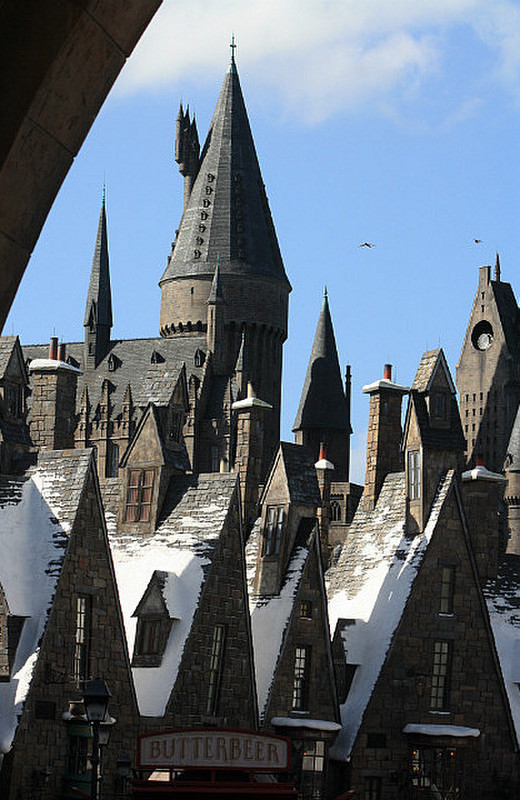The rooftops of Hogsmeade