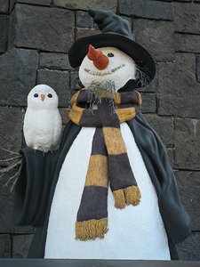 A wizarding snowman
