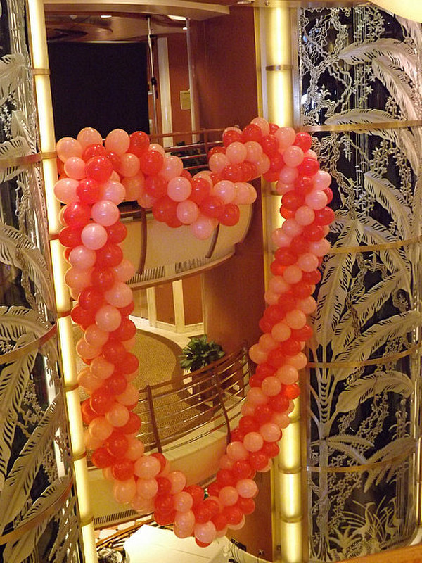 Star Princess decked out for Valentines Day