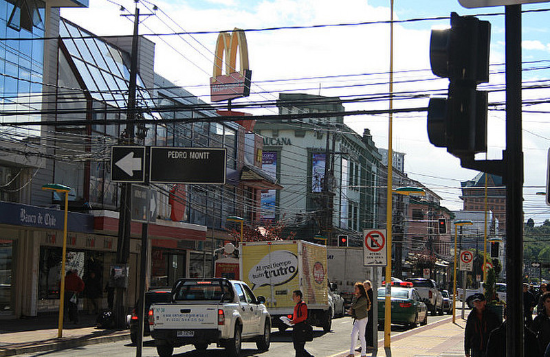 Down town Puerto Montt (always a Micky D&#39;s)