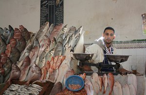 A market stall, Casablanca (with scales!!)