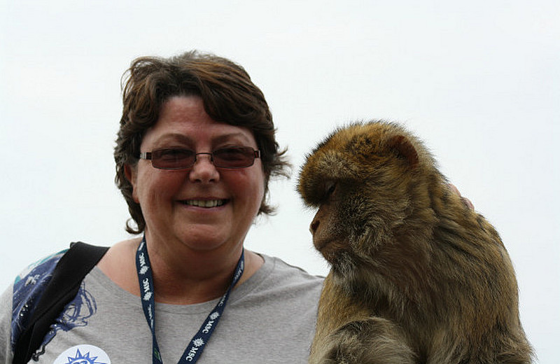 Roisin and a monkey friend