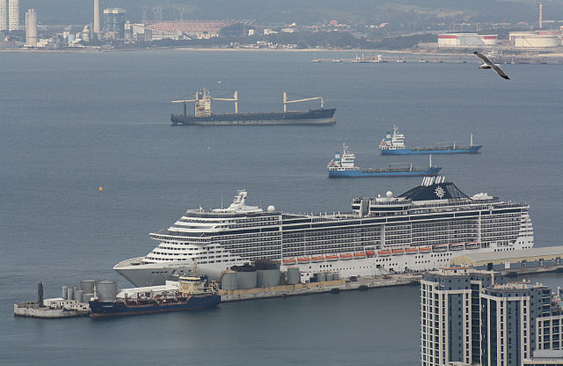MSC Splendida from a top &#39;the rock&#39;