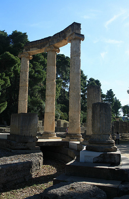 The ionic columns of the Phillipeon, Olympia