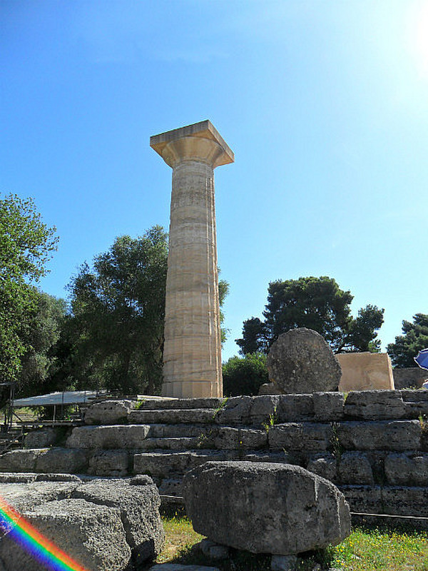 The solitary column in the Temple to Zeus