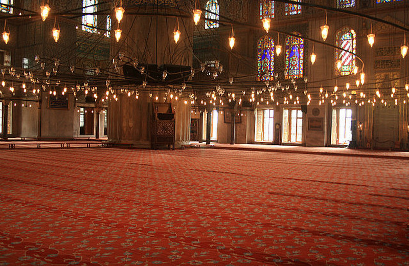 The main prayer room, The Blue Mosque, Istanbul