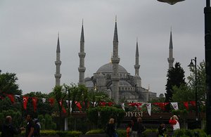 First sighting of the blue mosque, Istanbul