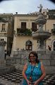 Roisin in Taormina main piazza