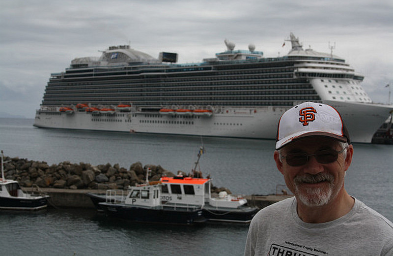 The Royal Princess berthed in Funchal
