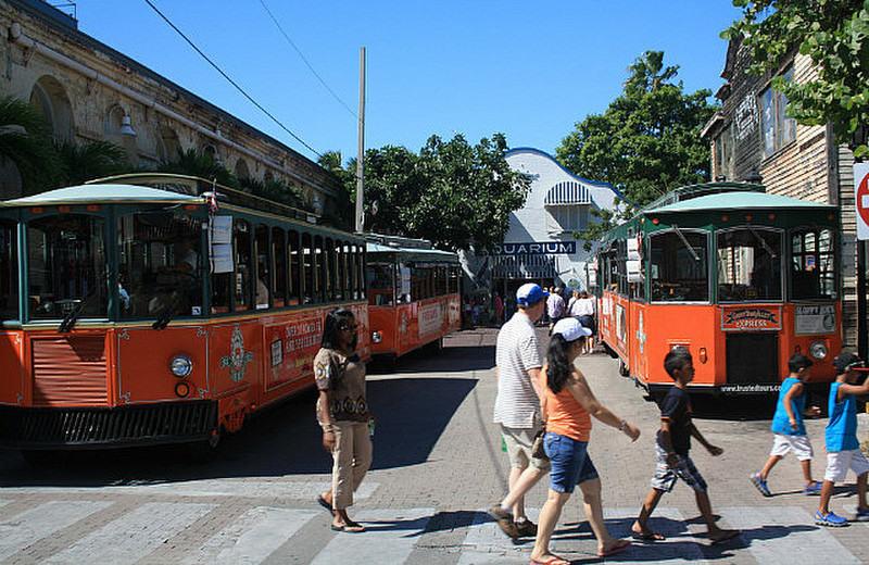 The Orange Ho-ho trolley buses of Key West