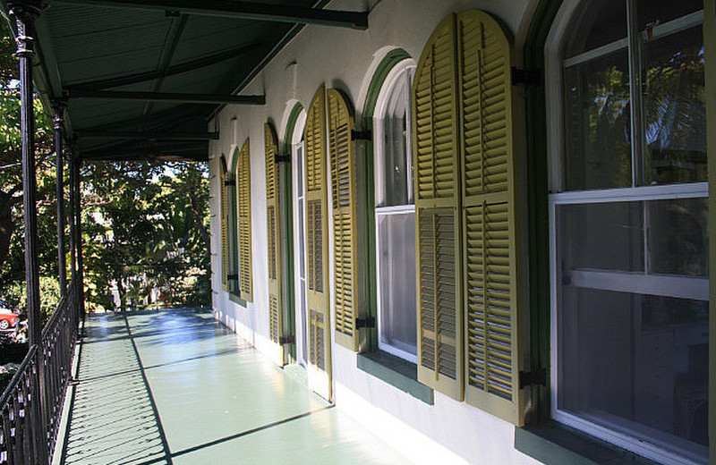The veranda of the Hemingway house