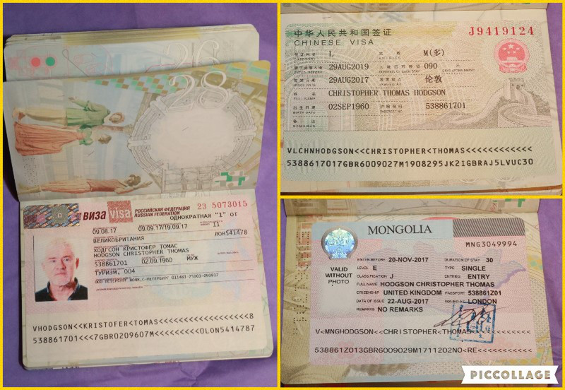 Our pasport to the Trans Siberian Railway (literaly!!)