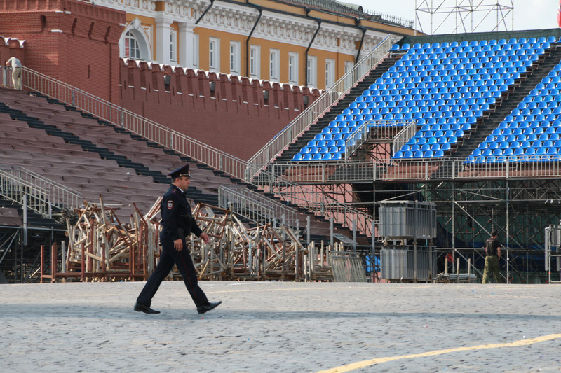 Red Square parade ground with the Russian military cutbacks