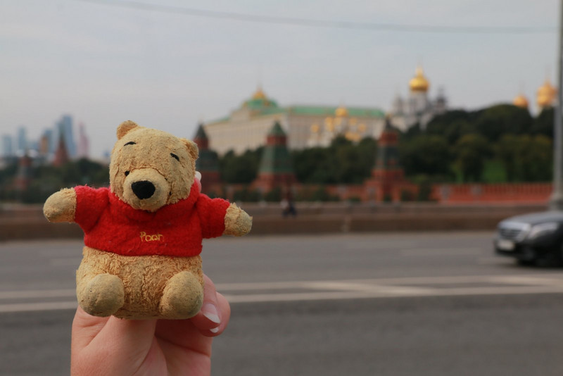 Pooh infront of the Kremlin