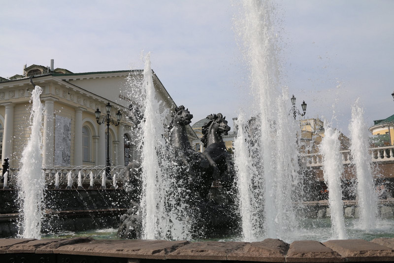 The fountains in Aleksandra Gardens