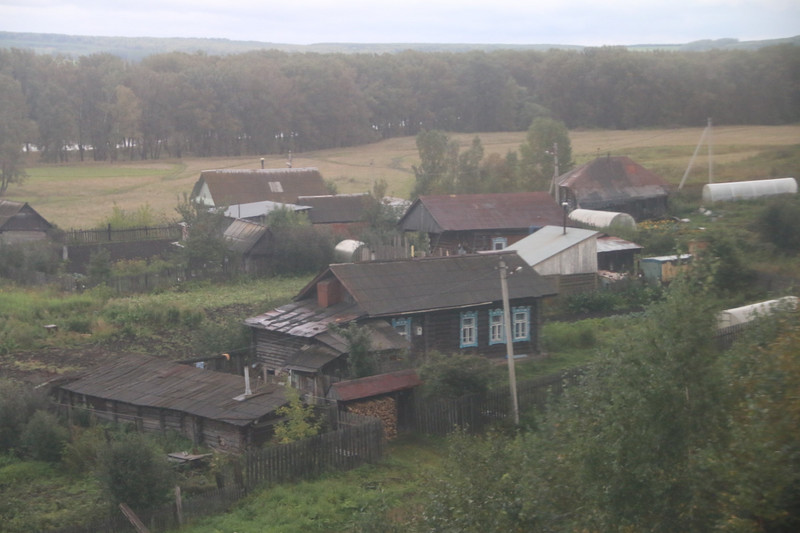 A passing village en route to Yekaterinburg