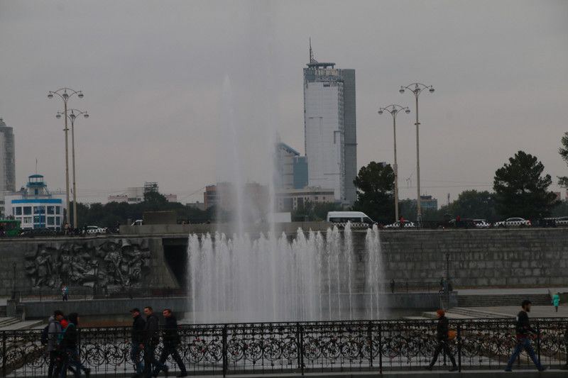 Fountains in the centre of Yekaterinburg