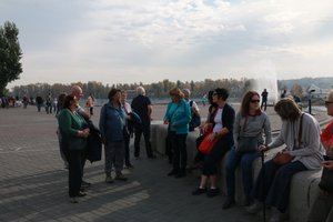 Our group having another history lesson in Irkutsk