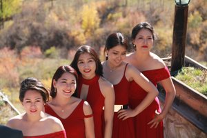 Five Mongolian bridesmaids...