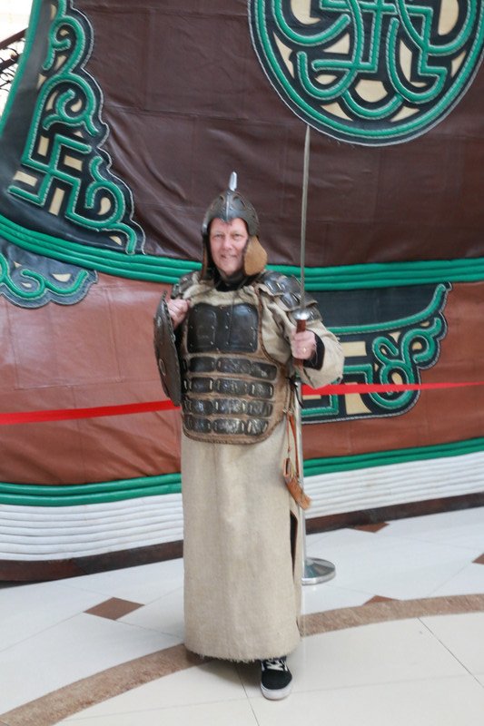 Les as the mongol warrior he always wanted to be