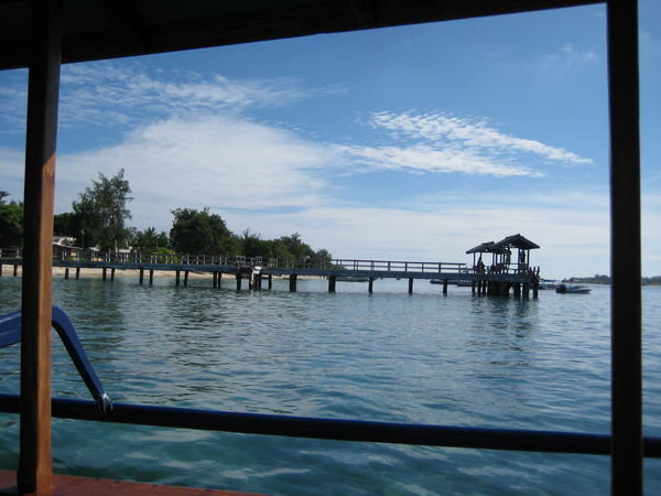 View of Gili T from the dive boat