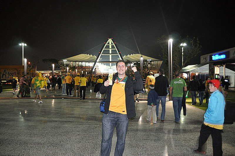 Me outside the stadium pre match