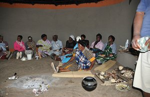 Inside the Zulu community dining Hut