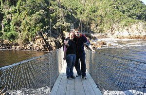 Nat and I on the swing bridges