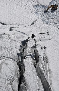 Crevisses in glacier