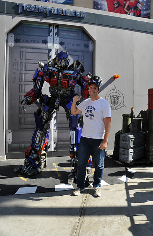 Kris and Optimus Prime Hang Out