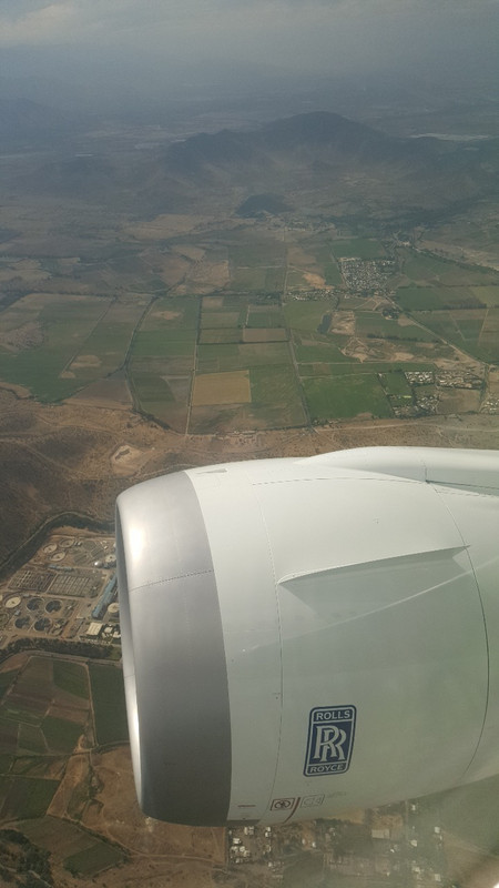 Flying into Santiago 