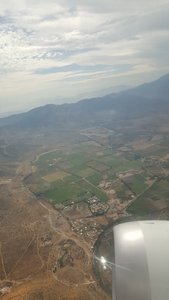 Flying into Santiago 
