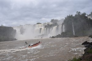 Speedboat into the falls