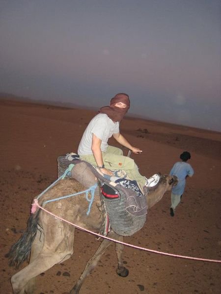 Curtis on his Camel