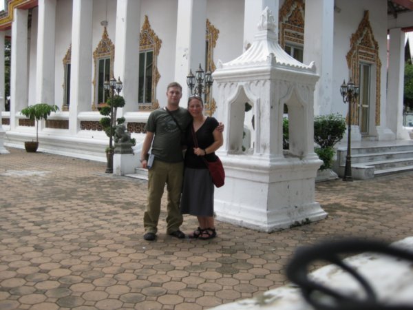 Curtis & Sally In Front of the Suppas at  Wat Samphraya