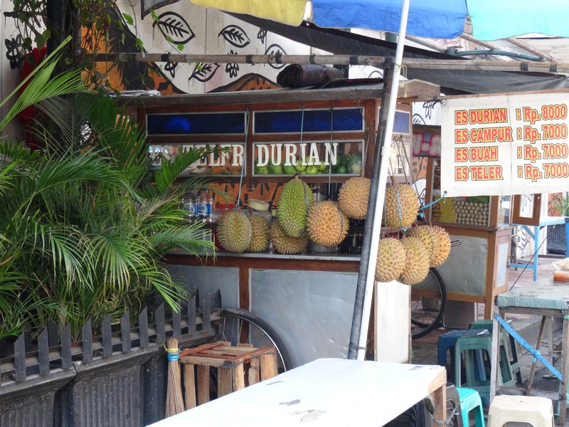 Durian Stand in Yogyakarta