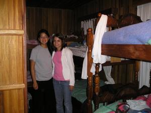 nicole and i in our neat cabina, the last night