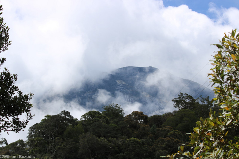 View of the Mountain Shrouded in Cloud