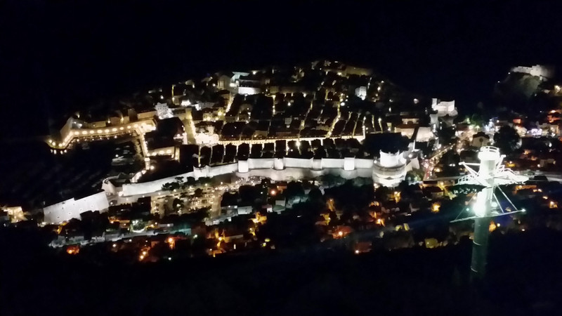 Dubrovnik from the top of the sky tram