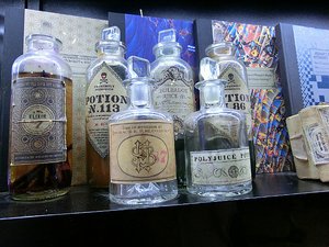 Various potion bottles