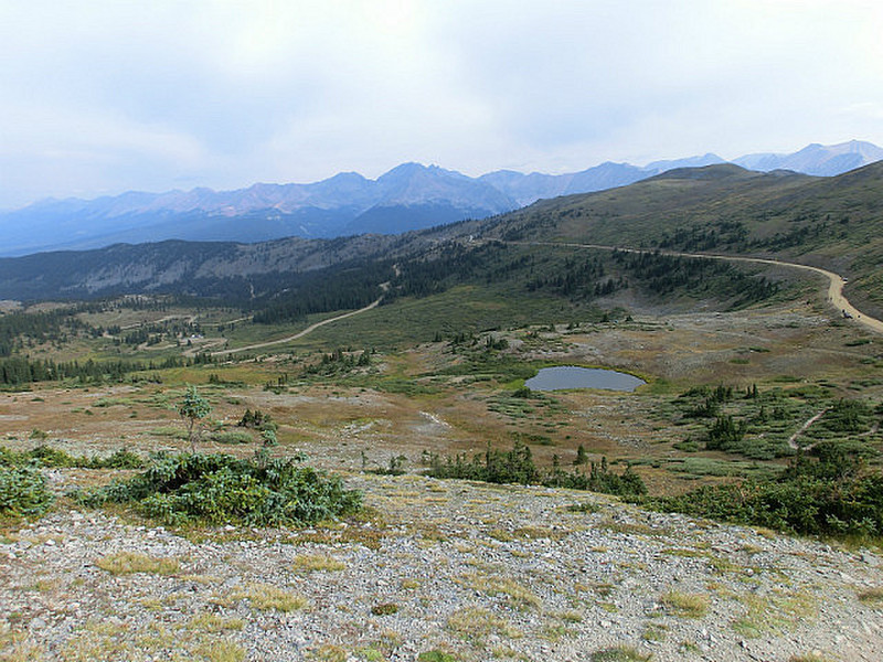 A look down the valley, from the south peak