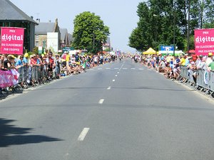 Our view up the final time trial stretch
