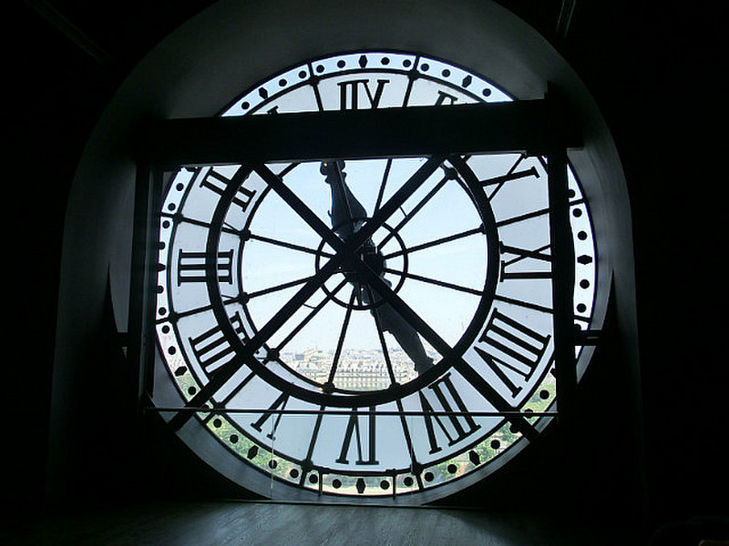 Clock of the Musee d&#39; Orsay (from inside)