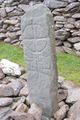 Ancient tombstone at Gallarus Oratory